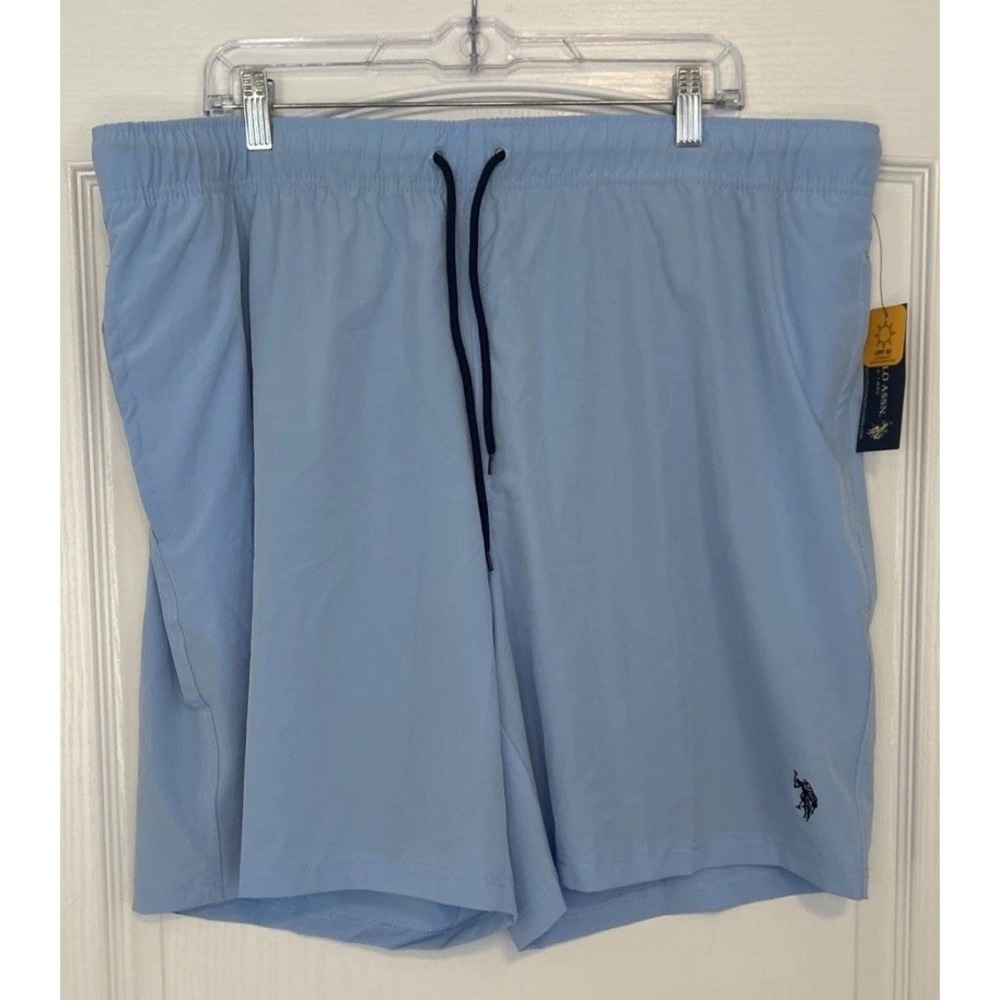 U.S. POLO ASSN. Hybrid Active + Swim Short Light Blue Mens Size 3XL NEW